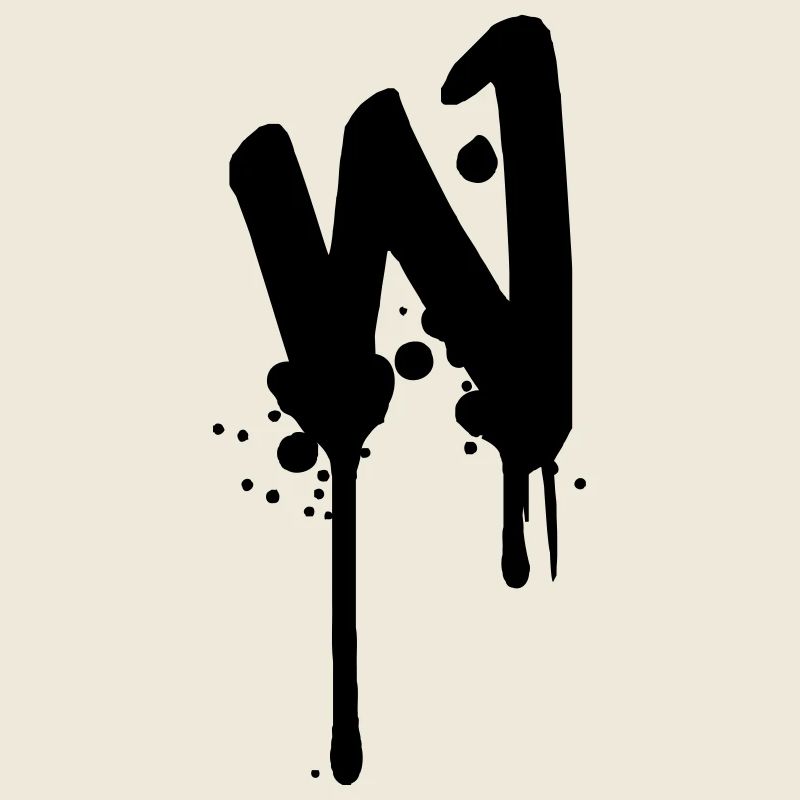 W Graffiti Tropfen Farbklex Spray