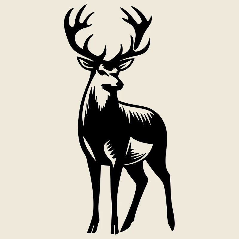 Hirsch Geweih Symbol Wappen Piktogramm Vektor