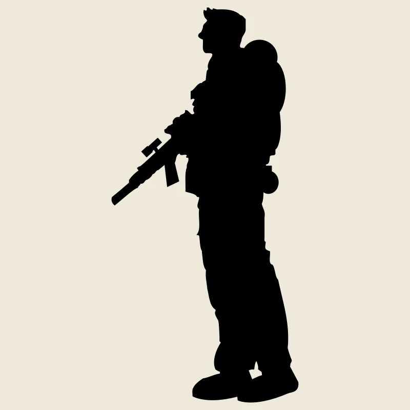 Soldier Silhouette War General Freedom Fighter