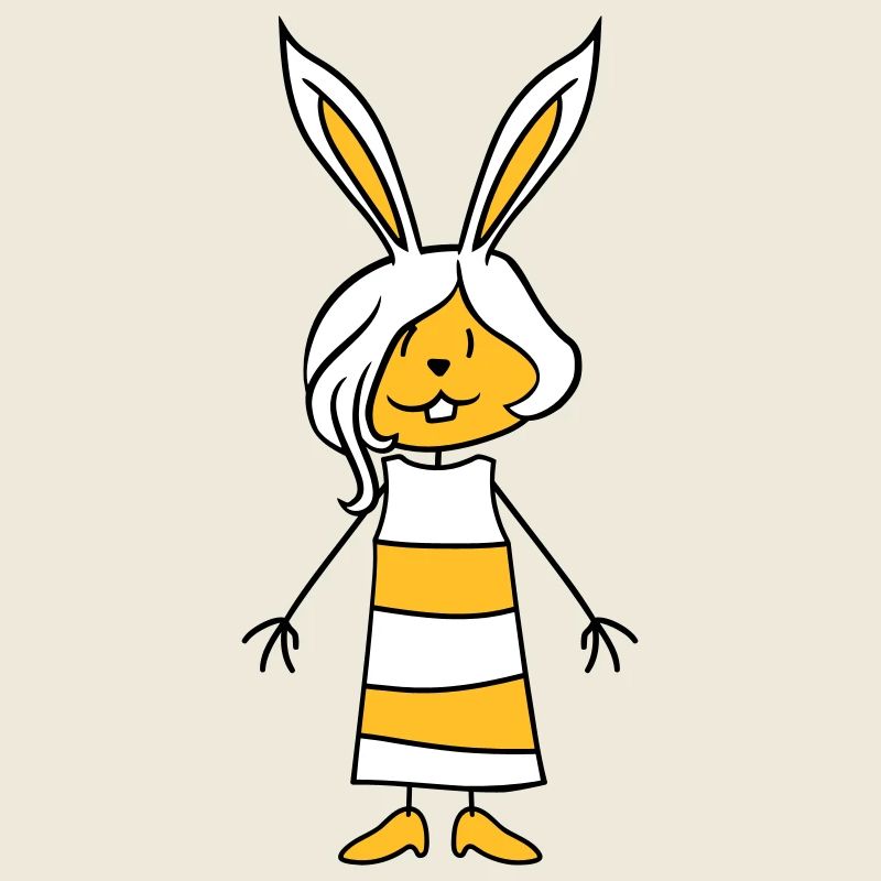 Hase Mädchen Hübsche Frau Häsin Süß Klein Kleid