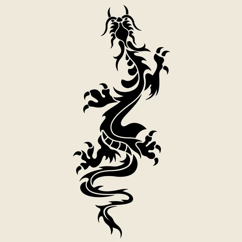 chinese dragon tribal