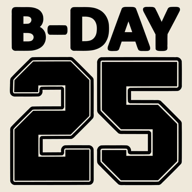 Numéro Shirt 25/25 ans numéro de maillot Bday