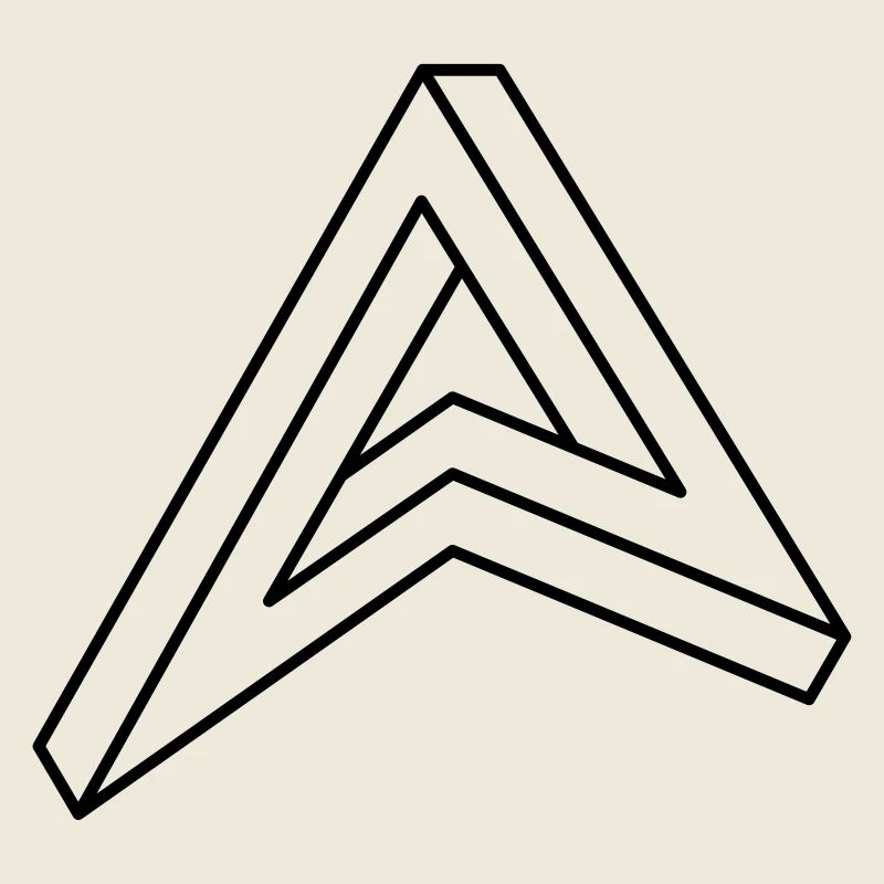 impossible figure Escher triangle geometry hipster