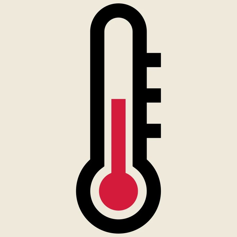Icône d'icône de température du thermostat