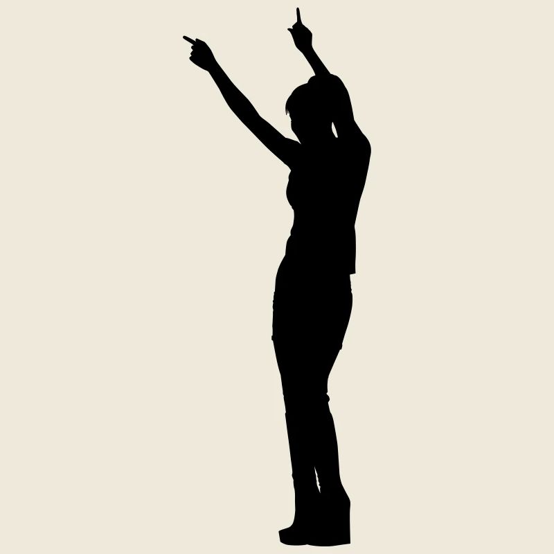 Conception de vecteur Singer and Dancer Silhouette