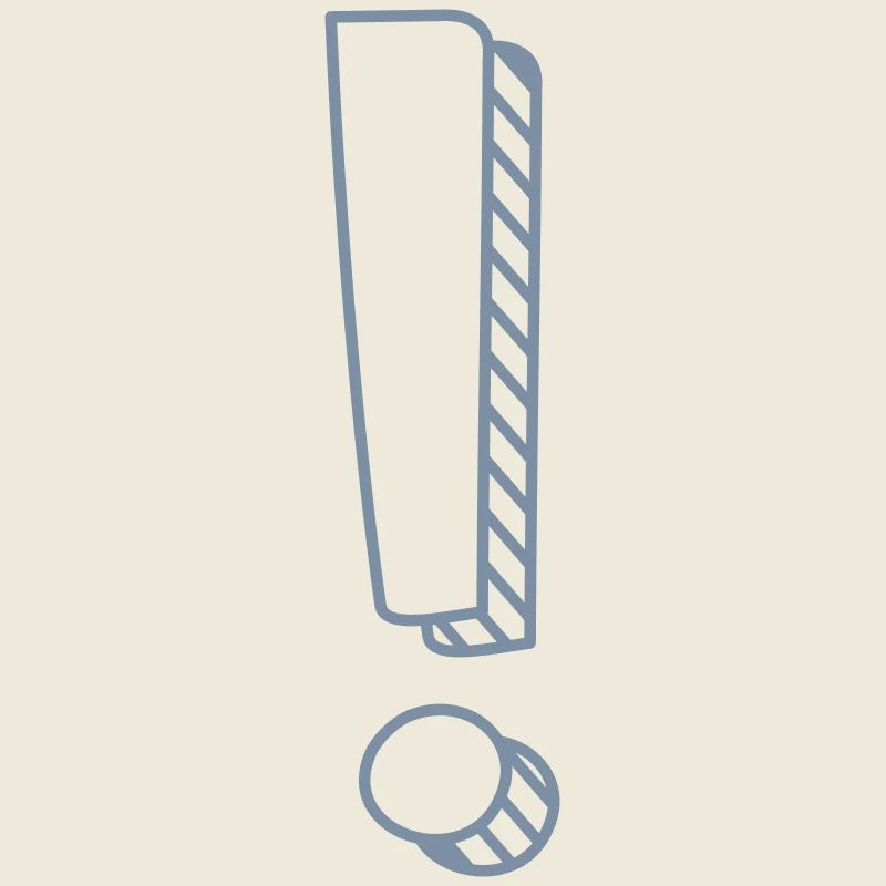 Exclamation mark with shadows