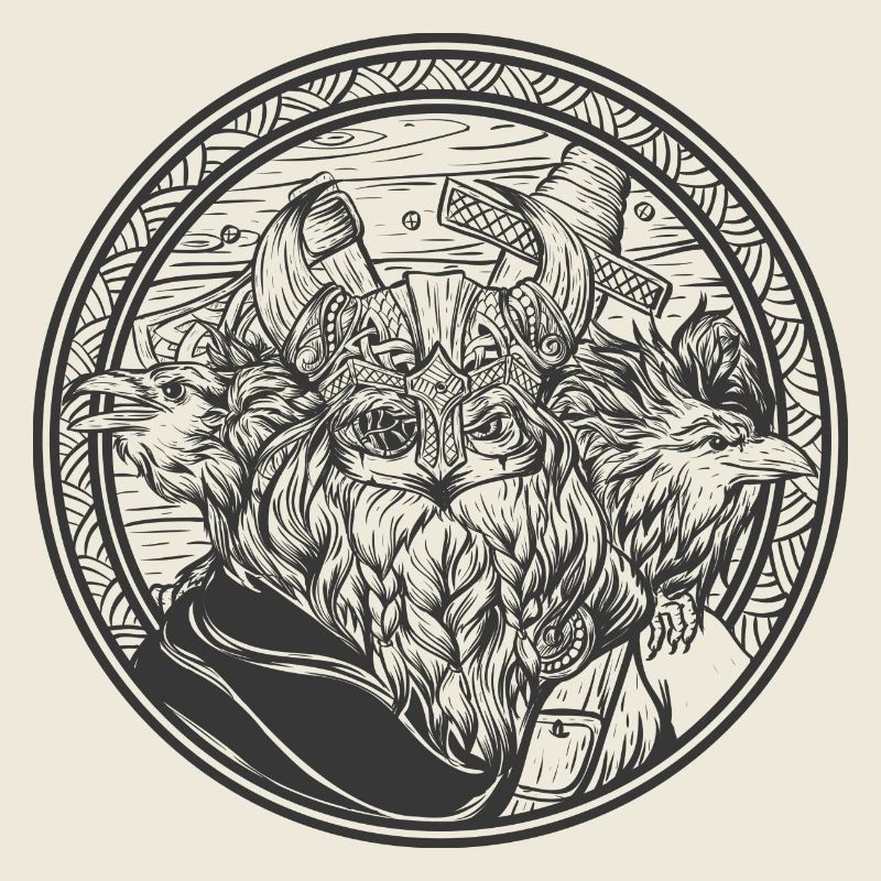 Odin with his ravens