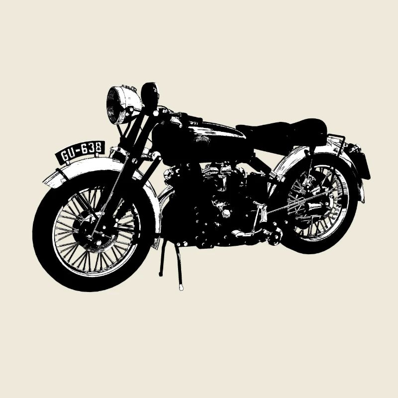 Klassisches Motorrad Black Shadow