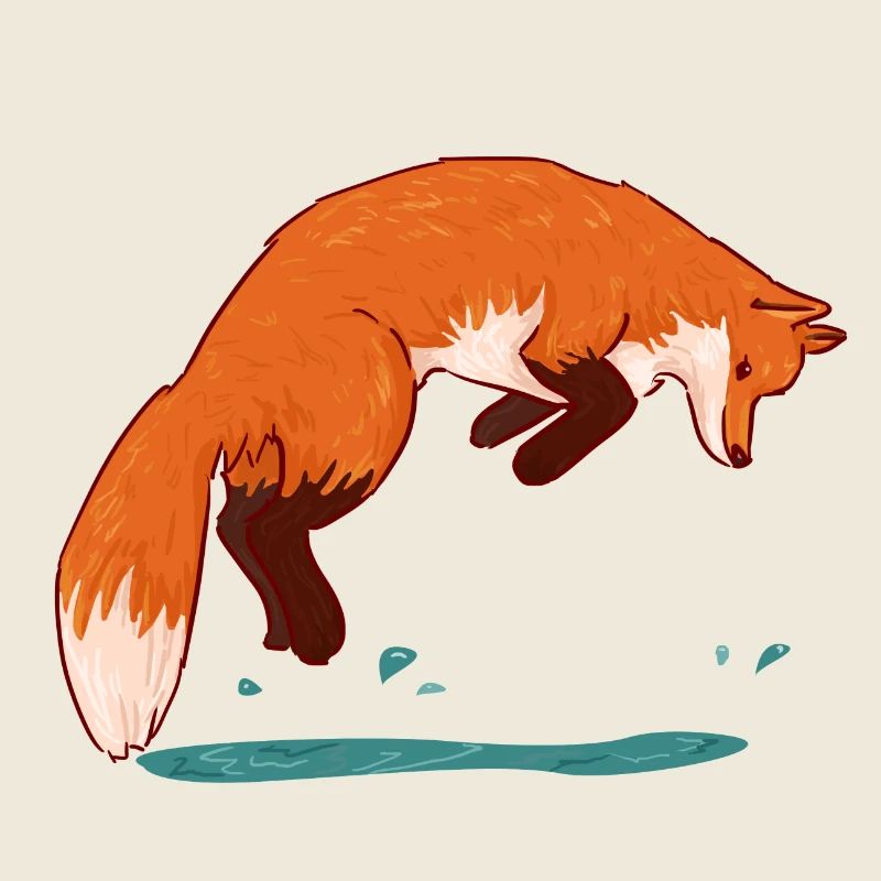 Jumping fox