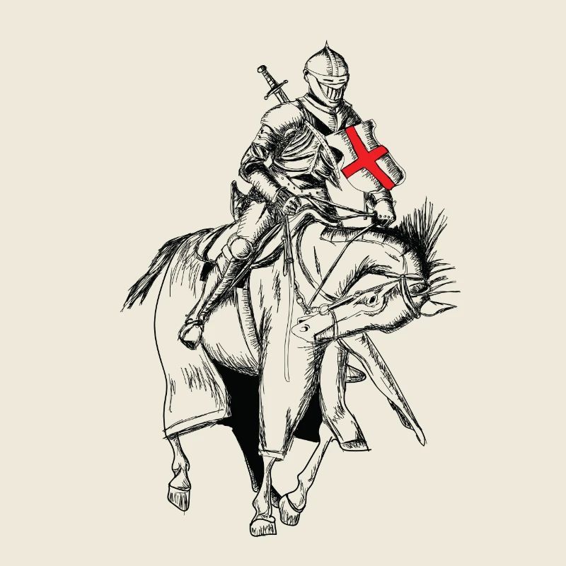 Ritter - Kreuzritter - Ritterschild - Schwert