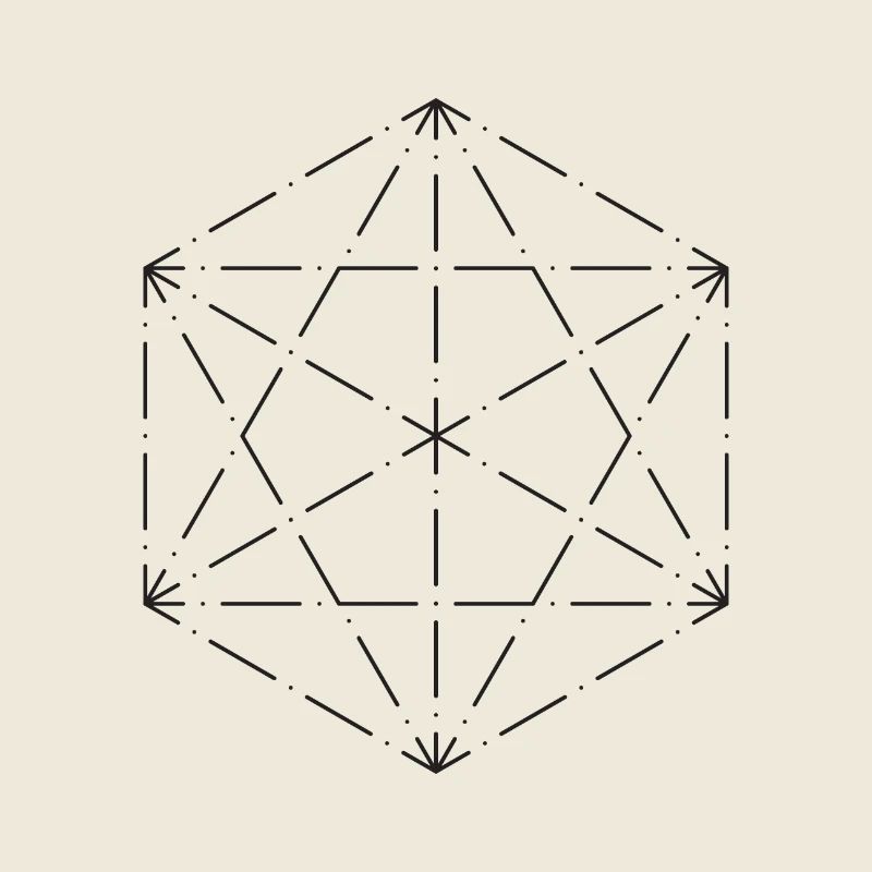 Minimalistisches Hexagon