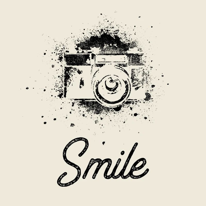 Smile Retro Camera Please Smile
