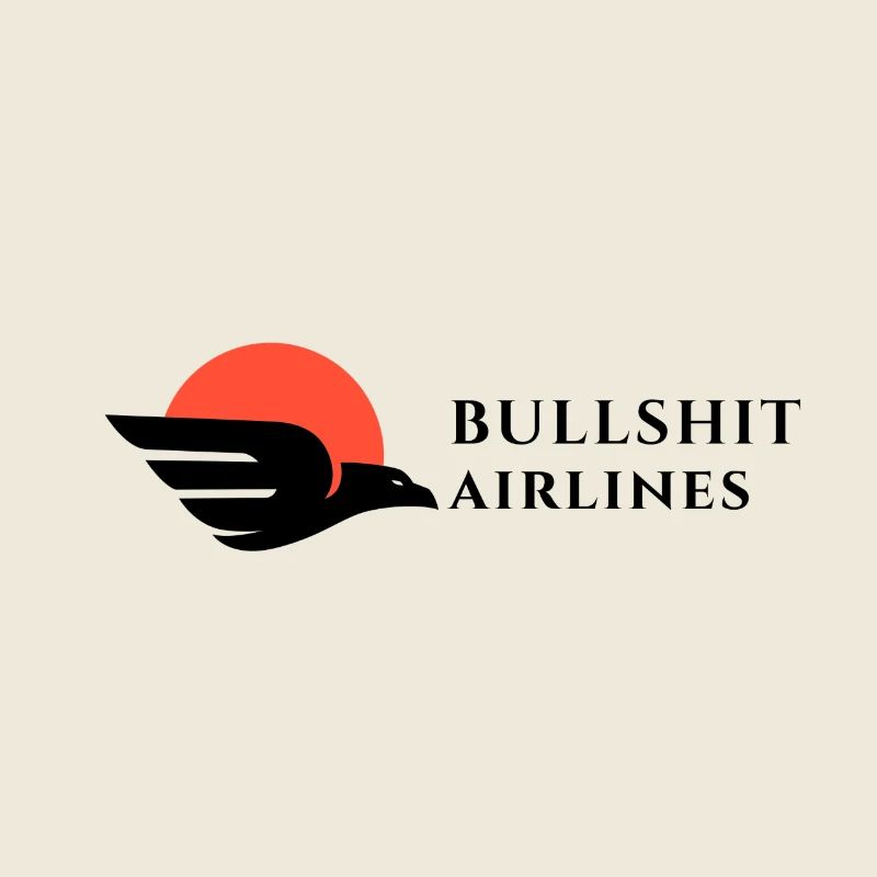 Bullshit Airlines black red