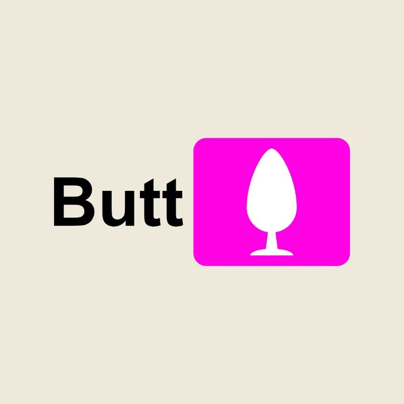 Butt Plug Symbol Pink (für hellen Hintergrund)