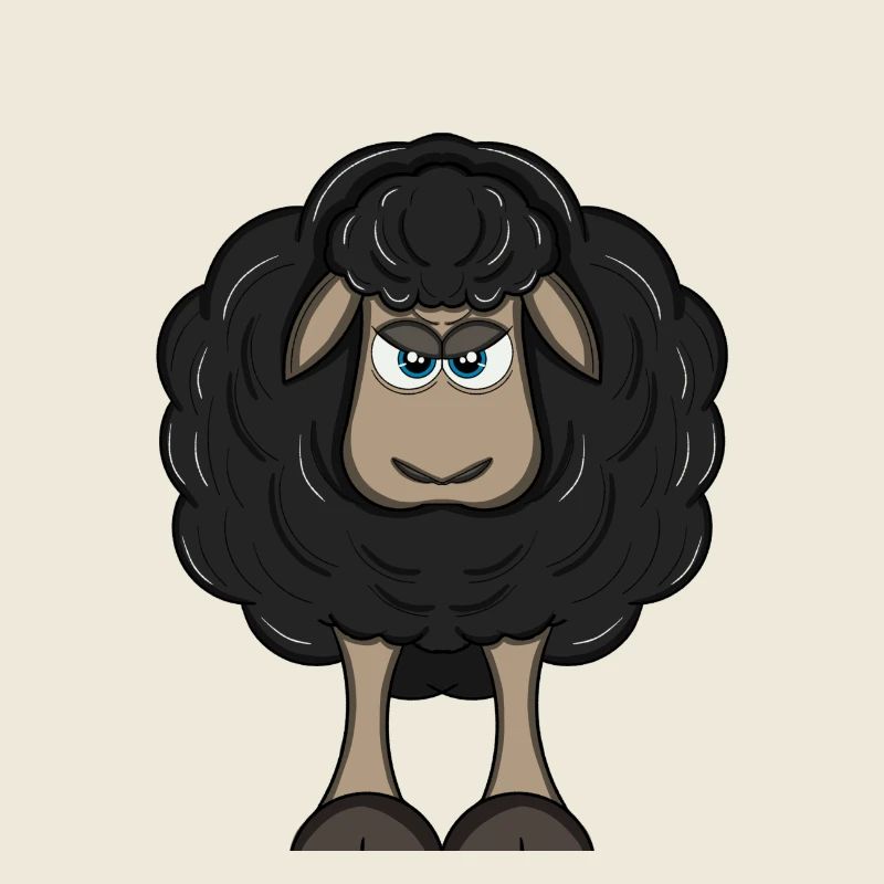 mouton noir en colère