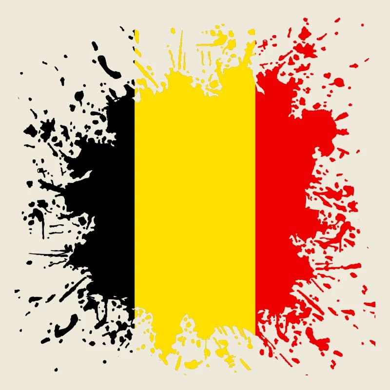 Belgien Flagge Farbspritzer