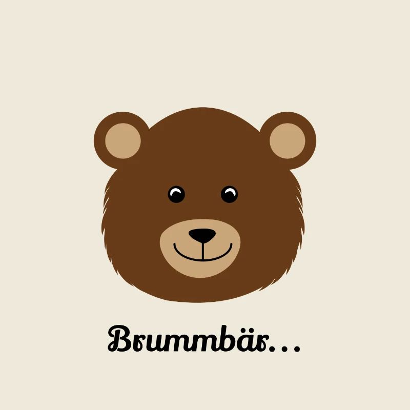 Brown Bear Head Cartoon