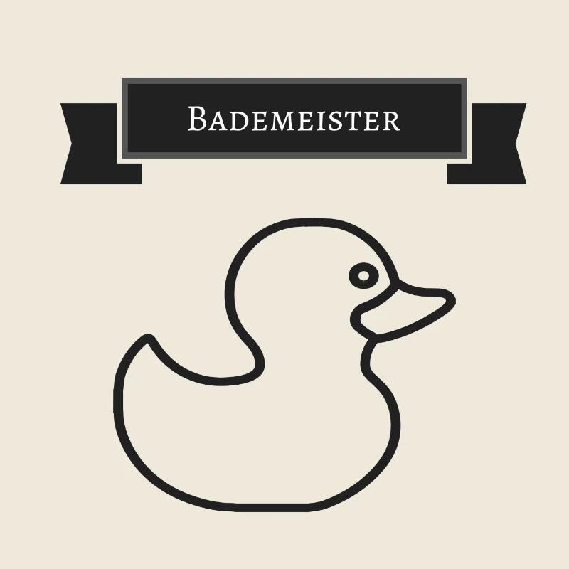 Bade Meister Silhouette de Canard