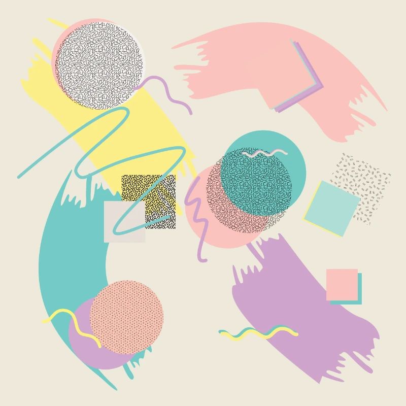 Abstract pastel design with geometry