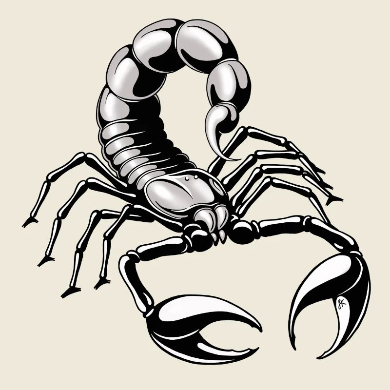 Skorpion - silber - grau