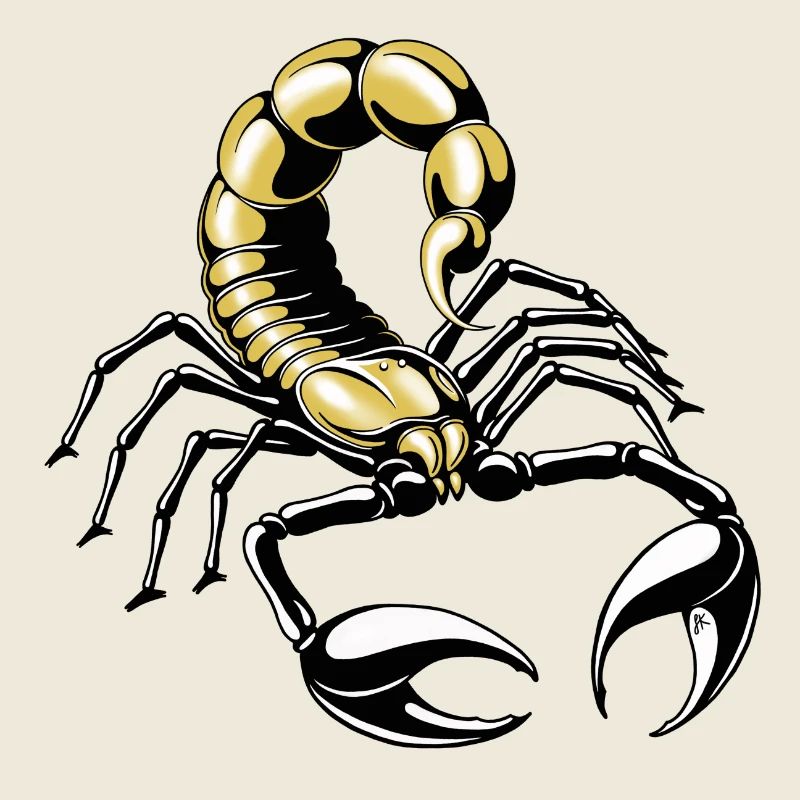 skorpion - gold - gelb
