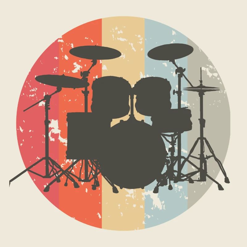 Schlagzeug, Trommel, Musik, Retro, Drumms, Band