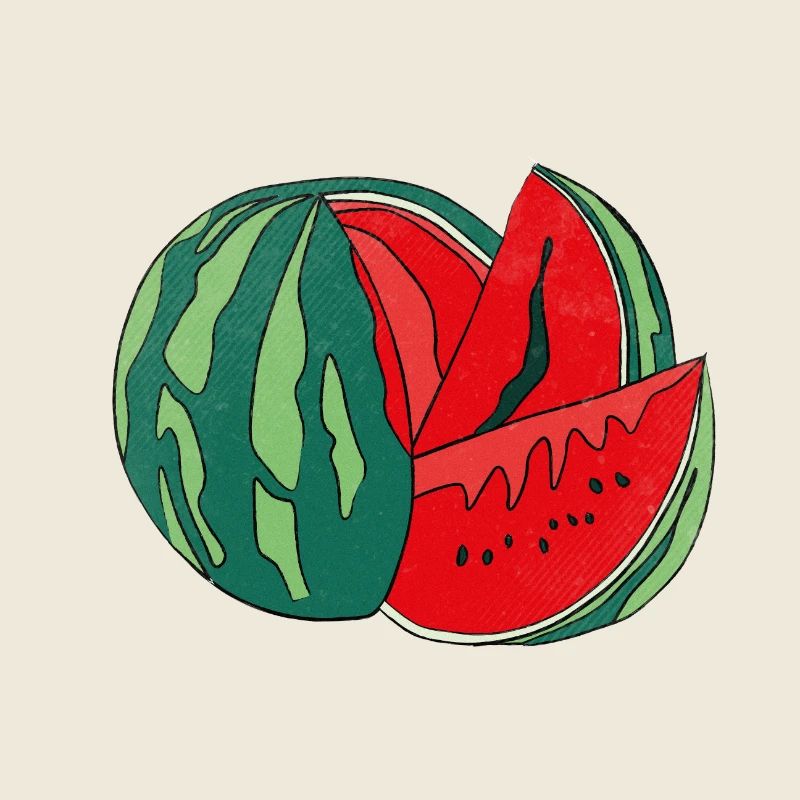 Melone Sommer Frucht Lecker Spaß Geschenk