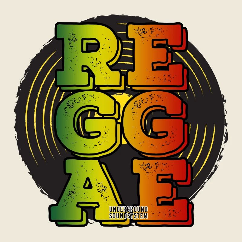Reggae Neonfarben Logo