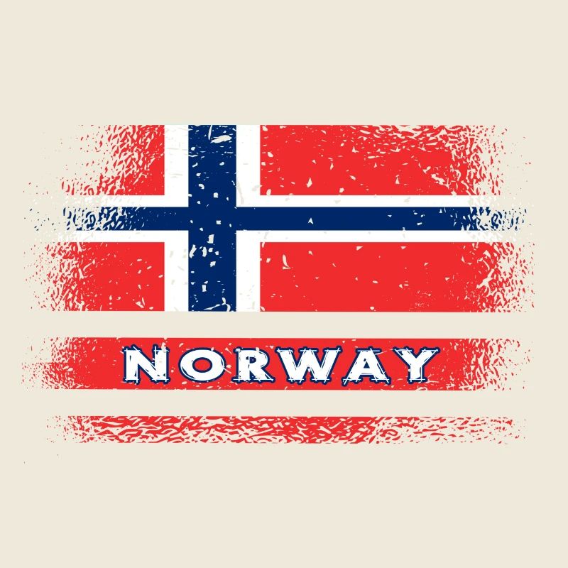 Norwegen Flaggen Design / Geschenk Oslo