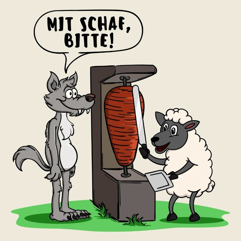 Kebab Kebap Schaf Lamm Sprüche Lustig Döner Essen