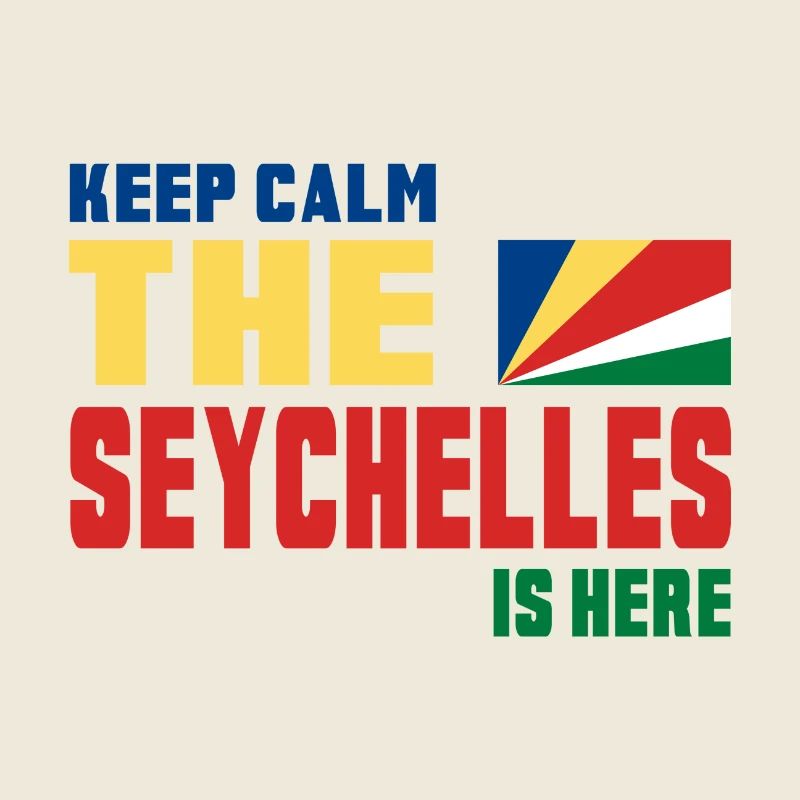 Keep Calm Seychelles design / gift flag
