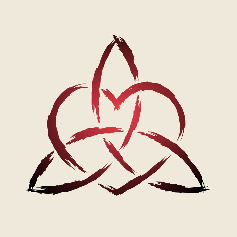 Triquetra Celtic heart knot symbol