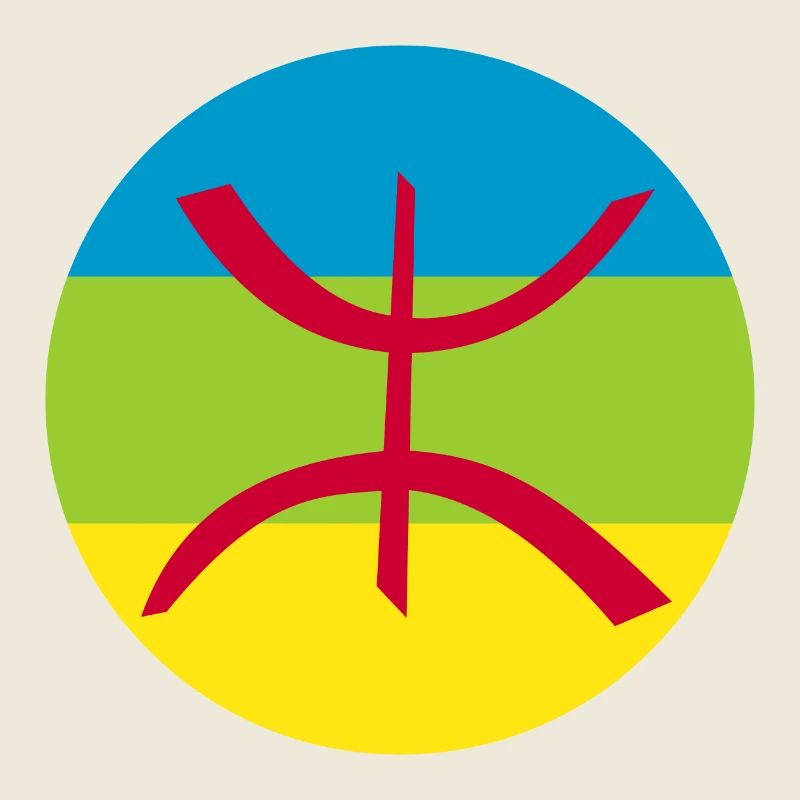 Sticker drapeau berbère cocarde amazigh