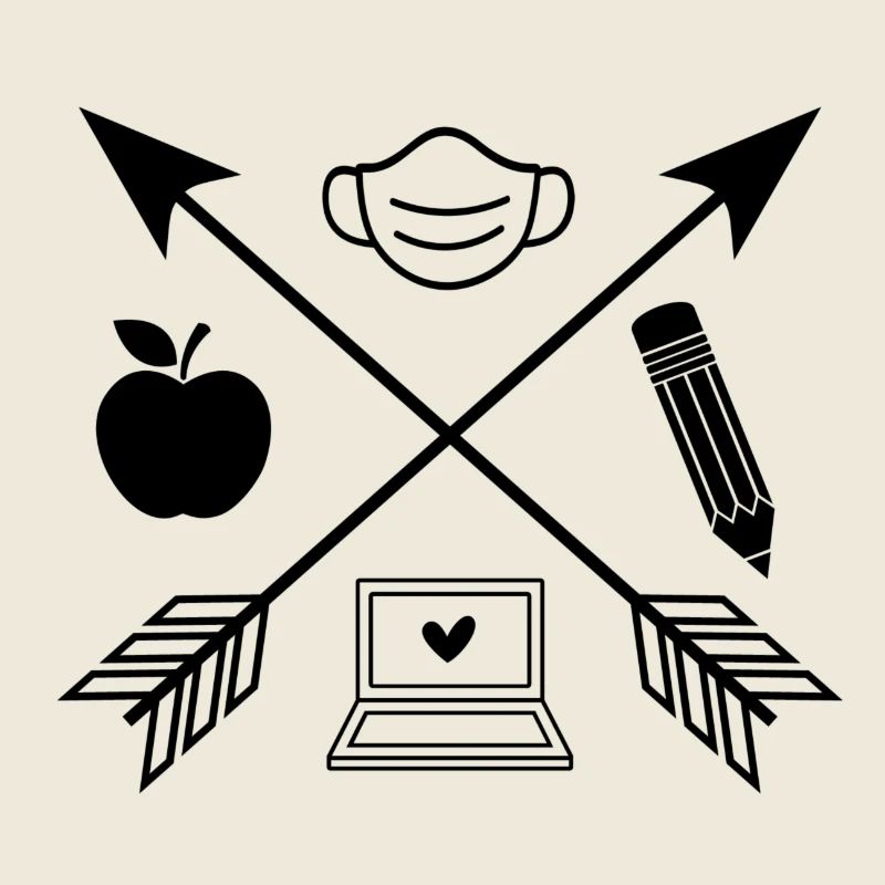 Lehrer Lehrerin Symbole Schule Uni Maske Geschenk