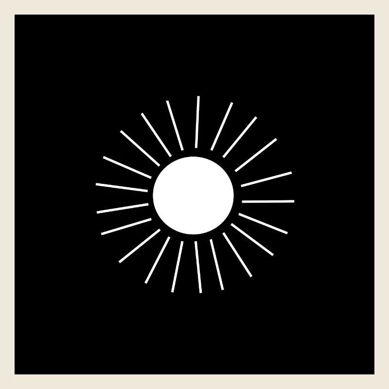 Conception de logo solaire minimaliste