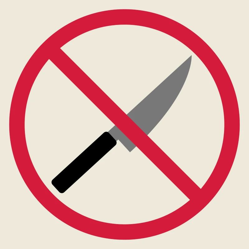 Couteau de signe interdit