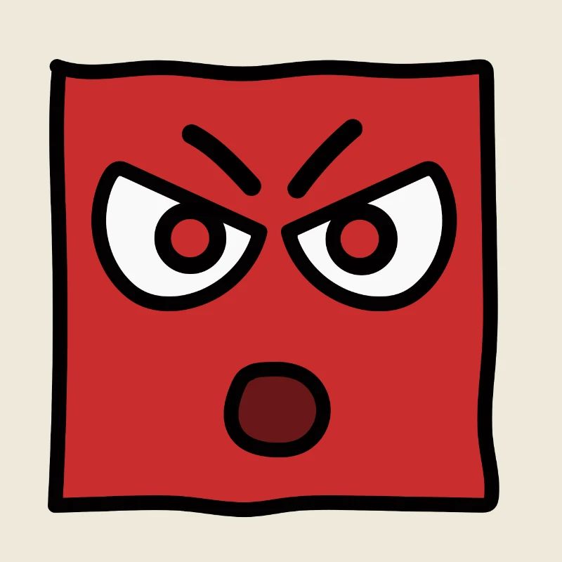 Funny Emoji Emoticon Expression Kawaii Square Face