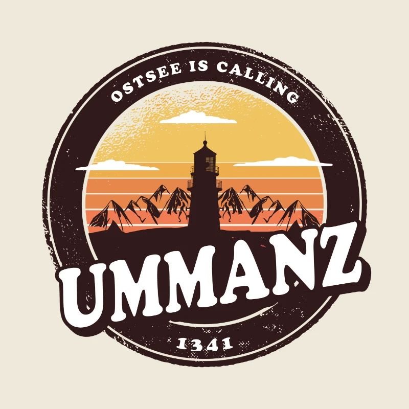 Ummanz Ostsee Leuchtturm Design / Geschenkidee