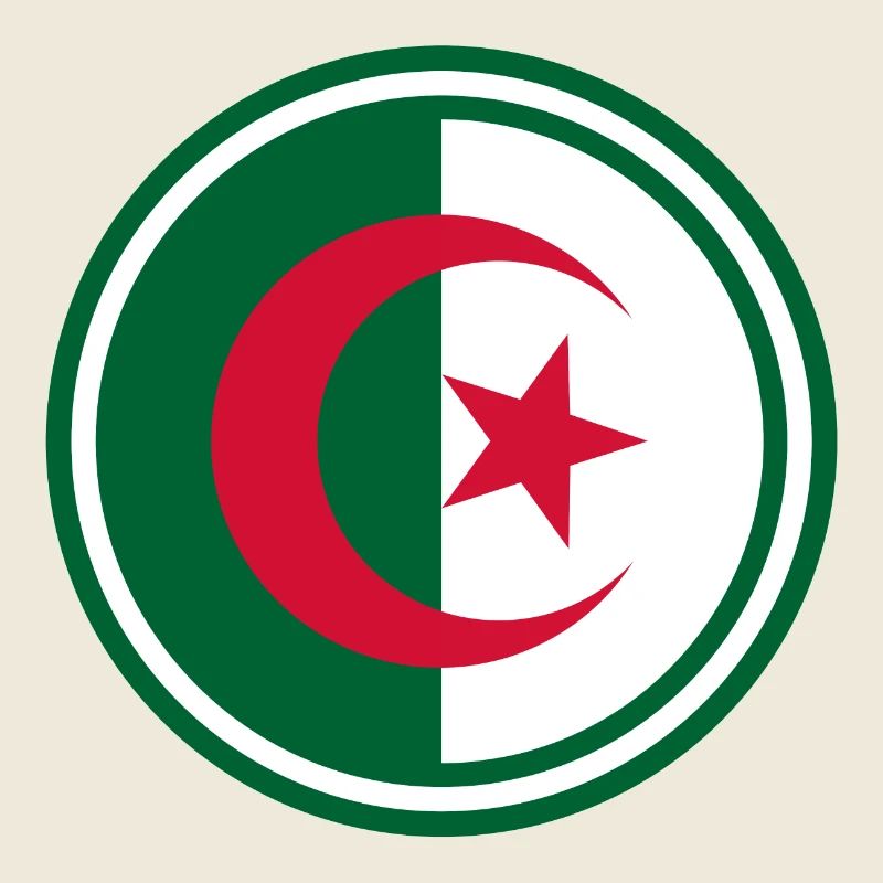 Drapeau de l’Algérie autour