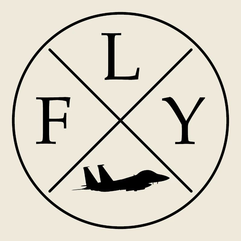 FLY Logo Jet Fighter