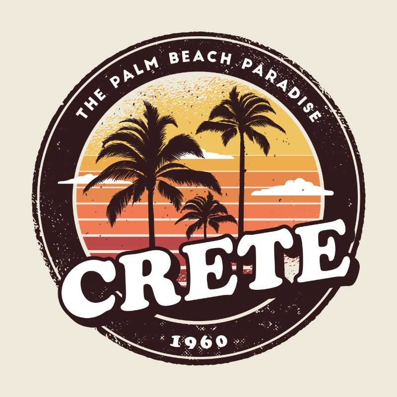 Crète Grèce Vintage Beach Design