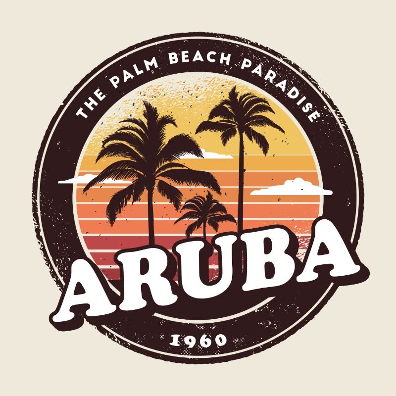 Aruba Vintage Beach Design / Geschenkidee
