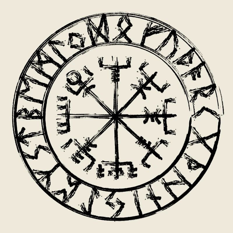used Design - Vegvisir - Wegweiser - Runenkreis