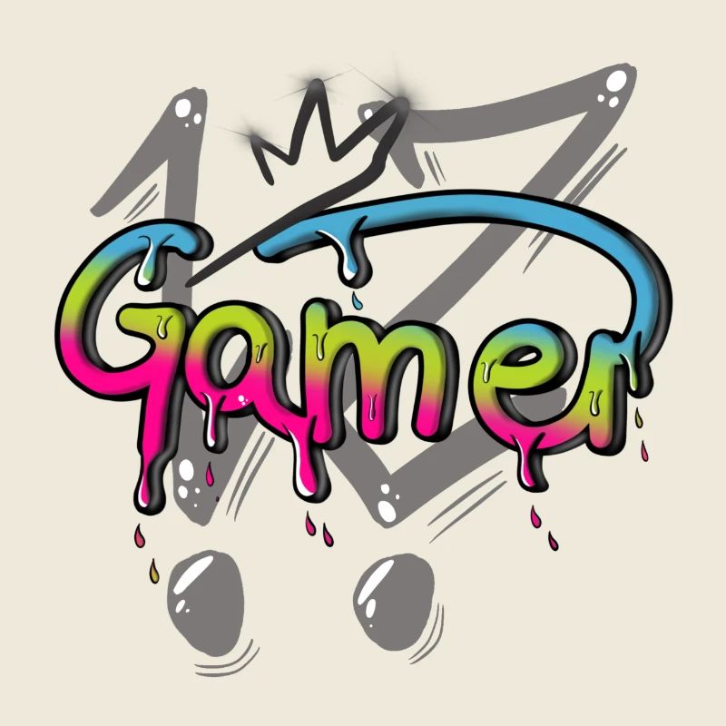Graffiti Gamer Zocker Gaming