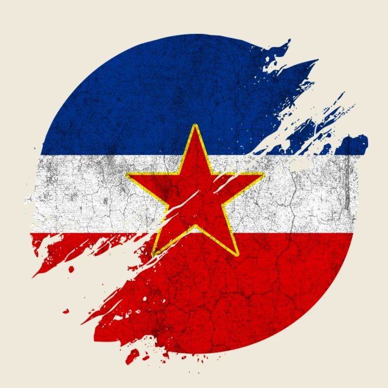 Cercle de drapeaux vintage Yougoslavie