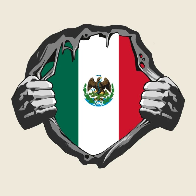 Motif drapeau du Mexique