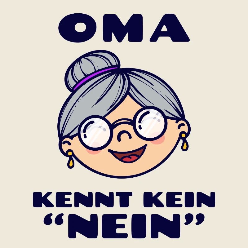 Brille Großmutter Oma Alte Frau Statement Omi