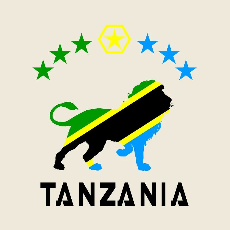 Tanzania lion flag design