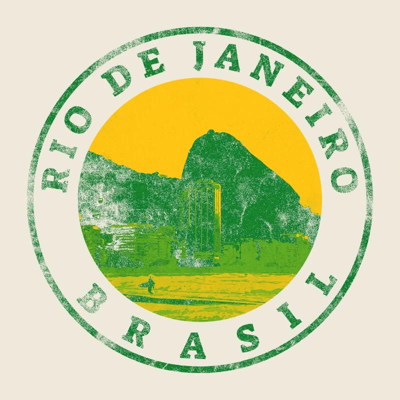 Rio de Janeiro Emblem: Beach & Mountains
