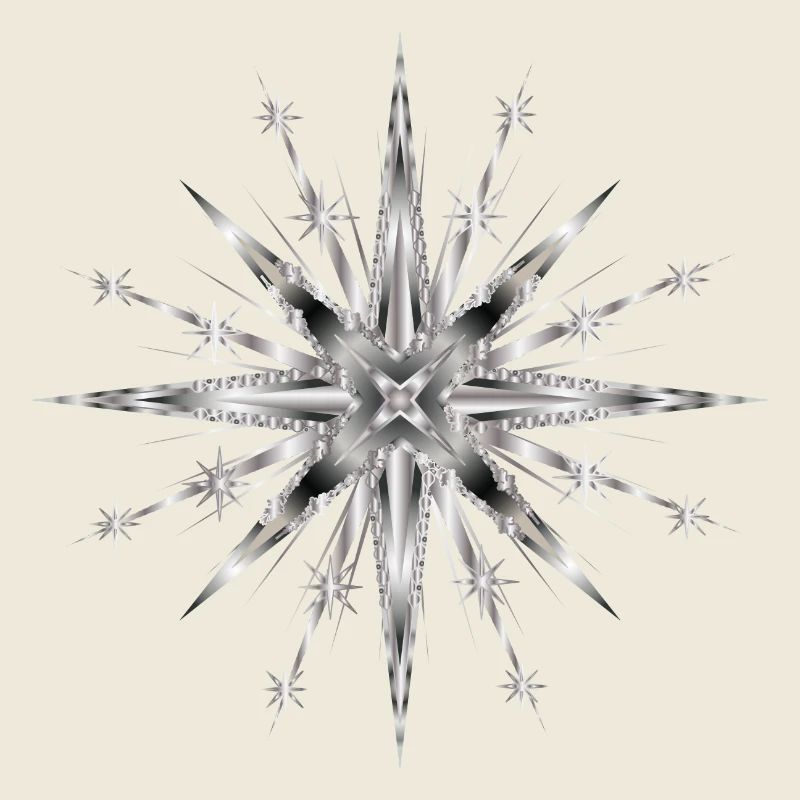 Silberfarbener glamouröser zeitloser Stern